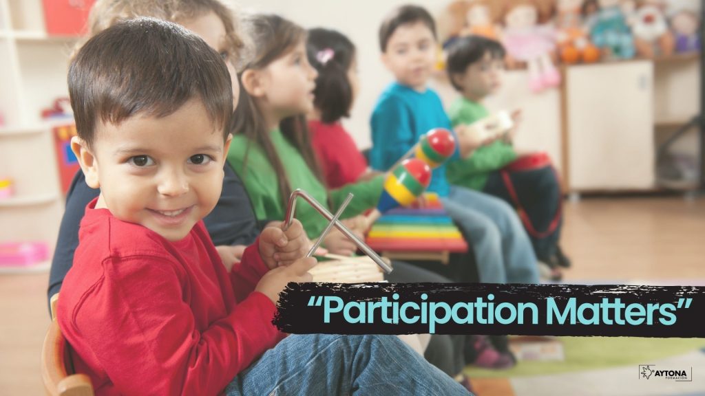 niños en una clase de música